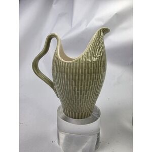 Red Wing Pottery Green Basket Weave Capistrano Creamer